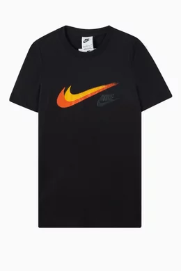 Swoosh Graphic Logo T shirt in Cotton Jersey