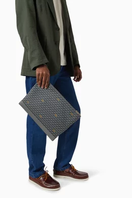 Buy Faure Le Page Grey Pochette Zip 37 Pouch Bag in Canvas Leather For Women Online Ounass Oman