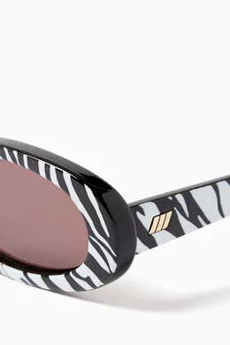 Buy Le Specs White Outta Love Oval Sunglasses For Women  display picture 2