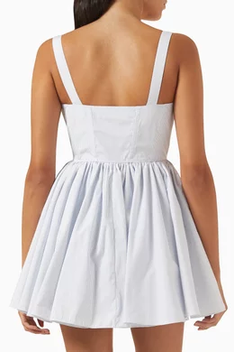 Buy Alaa White Skater Dress in Cotton-poplin For Women Online | Ounass Oman