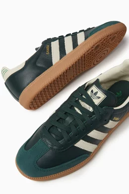 Buy adidas Green Samba OG Low-top Sneakers in Leather For Women Online |  Ounass Oman
