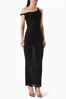 Buy Good American Color Twist Maxi Dress in Mesh Online for Women Ounass Oman