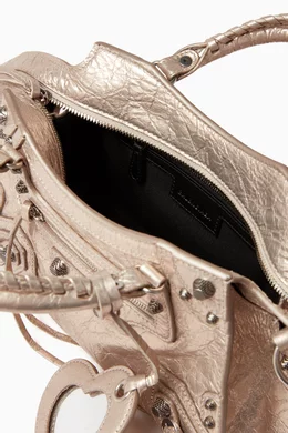 Buy Balenciaga Neutral Neo Cagole XS Handbag in Arena Lambskin For