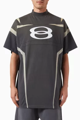 Buy Balenciaga Black Unity Sports Icon Biker Oversized T-shirt in