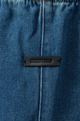 パンツ ky FOG ESSENTIALS LOUNGE DENIM PANT Buy Fear of God Essentials Blue Lounge Pants in Denim For Men