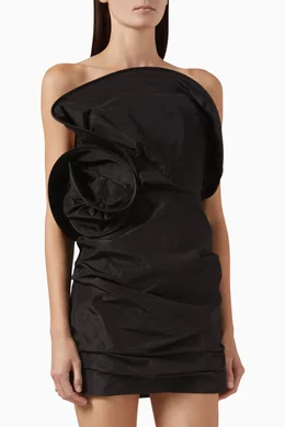 magda butrym sculptural rose mini dress Buy Magda Butrym Black Sculptural Rose Mini Dress in Silk-taffeta For Women  Online