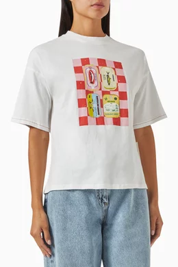 never fully dressed sardine t shirt Buy Never Fully Dressed White Sardine Printed T-shirt in Cotton For Women  Online