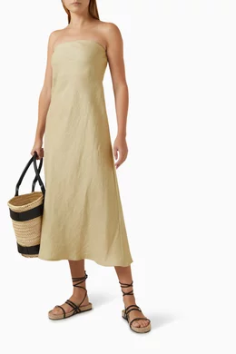 baggy linen dress Long sleeves loose fitting linen dress 4817 main image 1