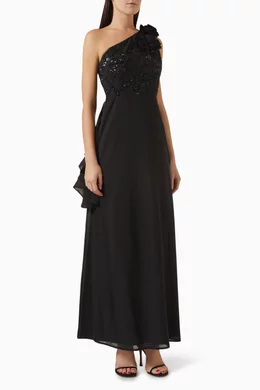 maya one shoulder embellished maxi dress Maya Blue Embellished One Shoulder Maxi Dress  Maya Deluxe