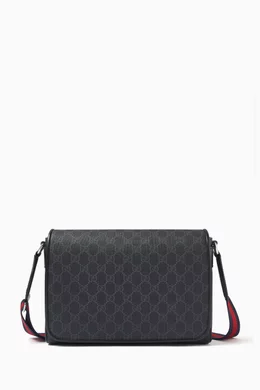 Buy Gucci Black GG Crossbody Bag in Canvas For Men Online Ounass Oman