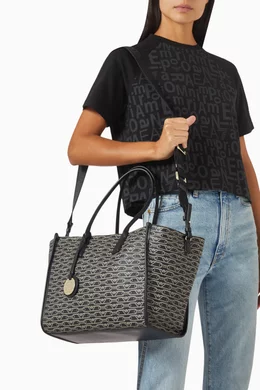 Emporio armani tote bag big zipper on sale