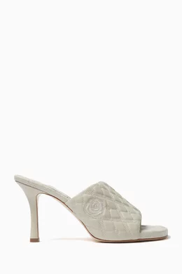 Buy Burberry Color Embroidered Rose 85 Mules in Quilted Leather For Women Online Ounass Oman