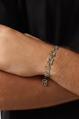 アクセサリー DOLCE&GABBANA Silver Logo Bracelet 19172902_43831502_600.jpg