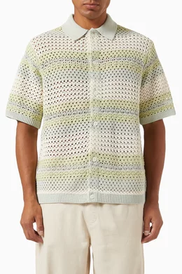 Buy Kith Multicolour Thompson Button-down Shirt in Crochet For Men