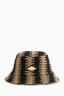 Buy Kith Multicolour Dawson Bucket Hat in Geo Crochet For Men 
