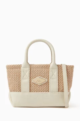 Buy Kith Brown Noemi Tote Bag in Crochet Raffia For Women Online