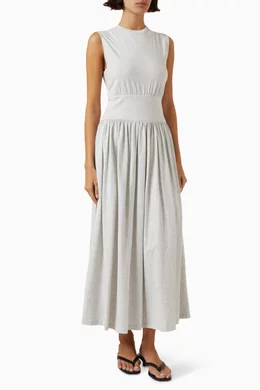 white christmas dresses Sleeveless cotton tee dress black – TOTEME main image 0