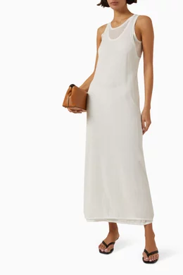 knee length dresses for ladies Evening tank dress black – TOTEME main image 0