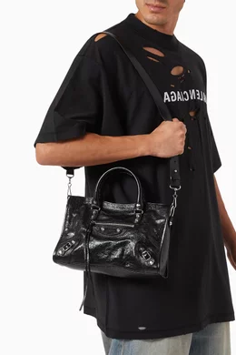 Buy Balenciaga Black Small Le City Bag in Arena Lamsbkin For