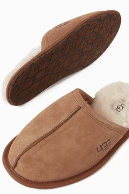 Buy UGG Brown Scuff Slippers in Suede For Men Online Ounass Oman