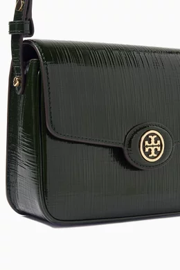 Tory burch robinson convertible shoulder bag black on sale
