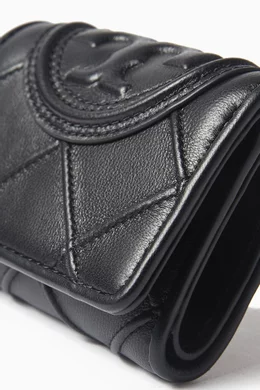Buy Tory Burch Black Small Fleming Soft Flap Wallet in Nappa For Women Online Ounass Oman