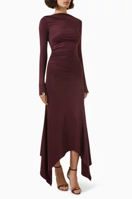 elisabetta franchi burgundy dress ELISABETTA FRANCHI DRESS AB81056E2