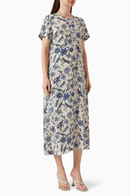 weekend max mara silk crepe de chine dress Buy Weekend Max Mara Blue Revere Midi Dress in Silk Crepe de Chine For  Women Online