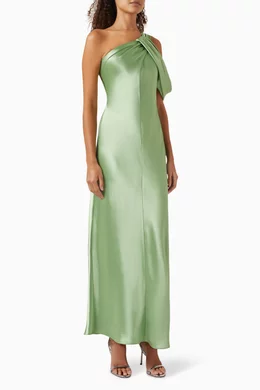 slim fit dress slacks Acler Online AU Fern Green Midi Dress, AU16 US12 main image 1