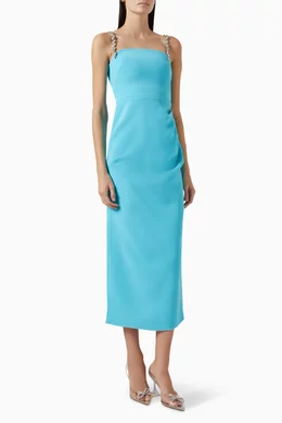 Buy Acler Blue Montebello Strapless Midi Dress For Women Online | Ounass  Oman
