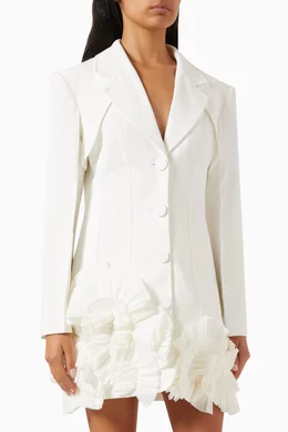 acler hampstead blazer mini dress Acler Hampstead Blazer Dress In Ivory Size AU 8