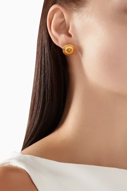 Versace Medusa Enamel Stud bosphorous Earrings