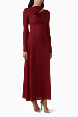 chats by c dam red dress SALLY M. HAJJAR Dress  CHATS by C.DAM