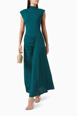 Buy CHATS by C.DAM Green Amber Maxi Dress in Jersey For Women Online |  Ounass Oman
