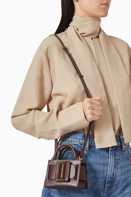 Buy BOYY Burgundy Micro Bobby Surreal Bag in Leather Online for Women Ounass Oman