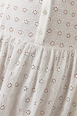 chinese dress ladies Isla Eyelet Maxi Dress in White main image 1