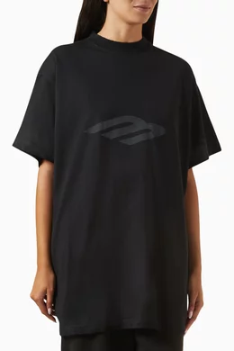 トップス balenciaga 3B Stencil T-Shirt Oversized Buy Balenciaga Black Unisex 3B Stencil Oversized T-shirt in Cotton