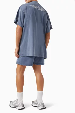 Buy Balenciaga Blue Burning Unity Oversized T-shirt in