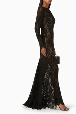 chinese dress ladies BRONX & BANCO Metallic Side Split Long Sleeve Maxi Dress (Sz.XS) main image 1