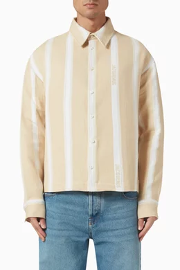 Buy Jacquemus Neutral La Chemise Papier Shirt in Cotton For Men 