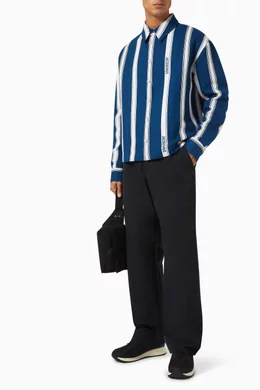 Buy Jacquemus Blue La Chemise Papier Shirt in Cotton For Men 