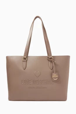 Love moschino embossed tote bag online