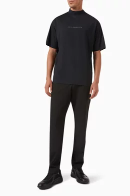 Buy Kith Black x Taylormade Mockneck T-shirt in Stretch Jersey For