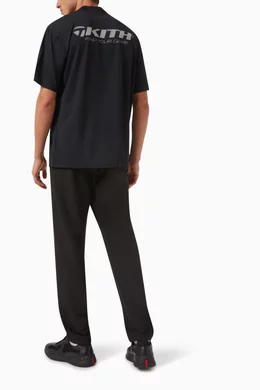 Buy Kith Black x Taylormade Mockneck T-shirt in Stretch Jersey For