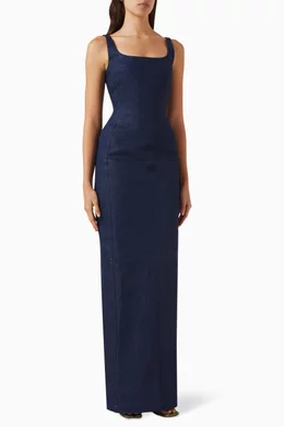Buy Jacquemus Blue La Robe De-Nîmes Spoglio Dress in Denim