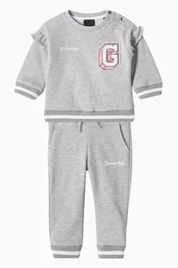 cotton tracksuit givenchy tracksuit set Buy Givenchy Grey Logo Patch Tracksuit in Cotton Jersey For Baby