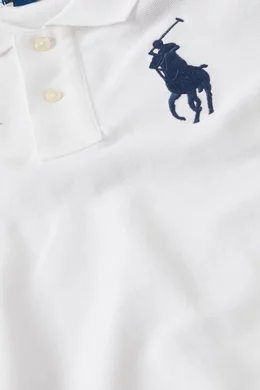 Buy Polo Ralph Lauren White Pony Polo Shirt in Cotton-piqué For