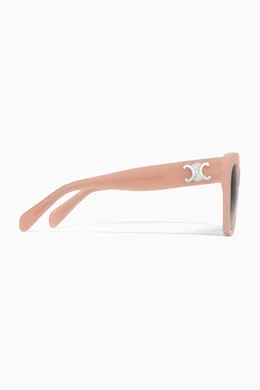 Buy CELINE Pink Triomphe 09 Sunglasses in Acetate For Women