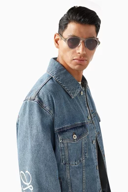 Buy Givenchy Eyewear Grey GV Day Aviator Sunglasses in 