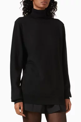 Buy The Frankie Shop Black Even Thin Turtleneck Sweater For Women